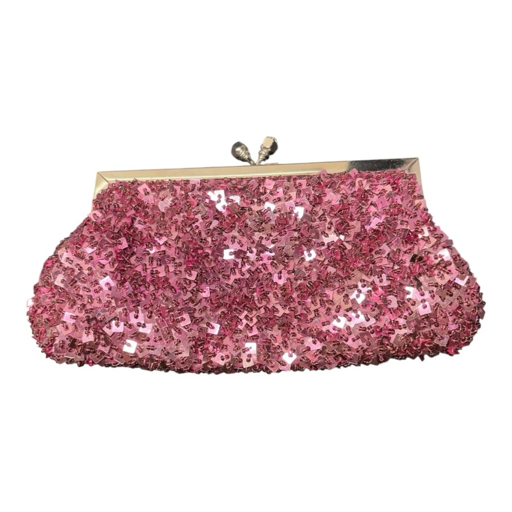 rue21 PURPLE/PINK SEQUIN CLUTCH WITH DIAMOND CLASP FOR A SPARKLY EVENING